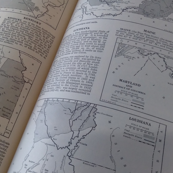 1940's Antique Atlas ("Maps & Coffee Table Displays & Primitive Decor") - Picture 8 of 11